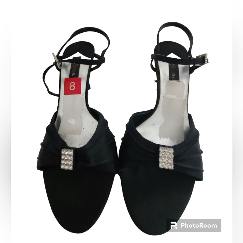 Style & Co. Satin Women's Evening Dress Heels Shoes sling back size 8 Bl…